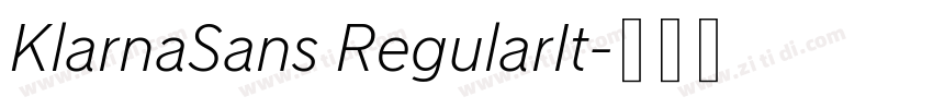 KlarnaSans RegularIt字体转换